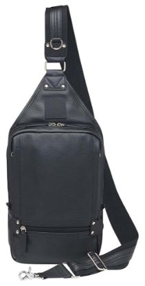 Picture of Gun Tote'n Mamas/Kingport Gtm108bk Sling Backpack Black Leather Includes Standard Holster 