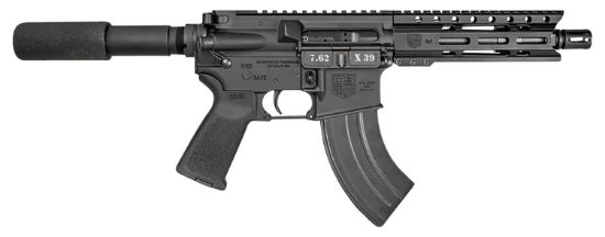 Picture of Diamondback Db1912o001 Db15 7.62X39mm 28+1 7", Black, Carbon Lower, 6" M-Lok Handguard, Padded Buffer Tube, Magpul Grip 