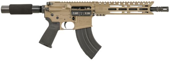 Picture of Diamondback Db1915o061 Db15 7.62X39mm 28+1 10", Fde, Carbon Lower, 9" M-Lok Handguard, Black Padded Buffer Tube/Magpul Grip 