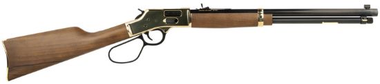 Picture of Henry H006gmll Side Gate 357 Mag/38 Special 10+1 20" Blued Octagon Barrel, Polished Brass Rec, American Walnut Stock, Adj. Sight, Large Loop Lever 