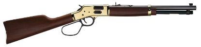 Picture of Henry H006gmr Side Gate Carbine 357 Mag/38 Special 7+1 16.50" Blued Octagon Barrel, Polished Brass Rec, American Walnut Stock, Adj. Sight, Large Loop Lever 