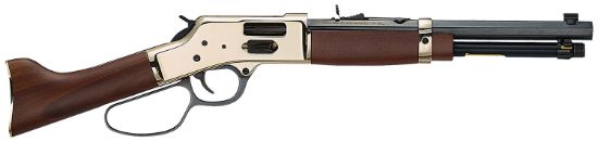 Picture of Henry H006gmml Mare's Leg Side Gate 357 Mag/38 Special 5+1 12.90" Blued Octagon Barrel, Polished Hardened Brass Rec, American Walnut Furniture, Large Loop Lever, Adj. Sight 