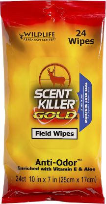 Picture of Wildlife Research 1295 Scent Killer Gold Field Wipes Odor Eliminator Wipes 24 Pack 