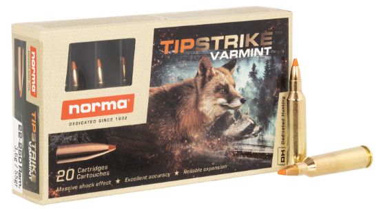 Picture of Norma Ammunition 20157372 Dedicated Hunting Varmint 22-250 Rem 55 Gr Polymer Tip 20 Per Box/ 10 Case 