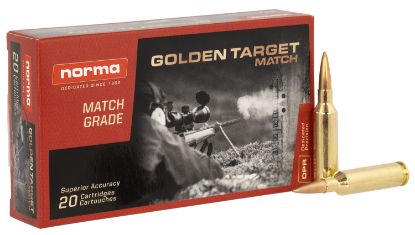 Picture of Norma Ammunition 20160392 Dedicated Precision Golden Target Match 6Mm Creedmoor 107 Gr Hollow Point Boat Tail 20 Per Box/ 10 Case 