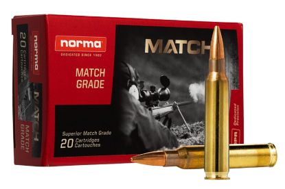 Picture of Norma Ammunition 2423552 Dedicated Precision Golden Target Match 223 Rem 77 Gr Hollow Point Boat Tail 20 Per Box/ 10 Case 