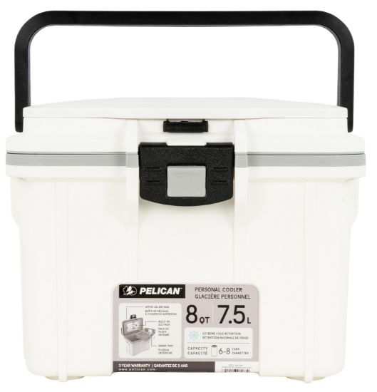 Picture of Pelican 8Q-1-Whtgry 8Qt Elite Cooler Wht/Gry 