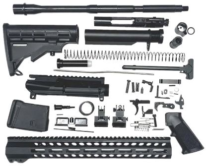 Picture of Bowden Tactical J27115 Ar Rifle Build Kit Complete, 15" M-Lok Handguard, Mil-Spec Parts, Flip Up Sights 