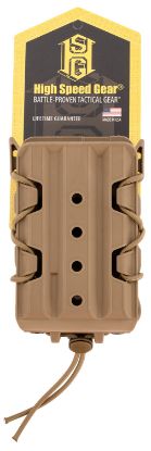 Picture of High Speed Gear 16Ta01cb Taco V2 Coyote Brown Polymer, 2" Belt Clip/Molle U-Mount, Compatible W/ Rifle Mags 