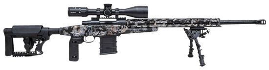 Picture of Howa Hcra308sky M1500 Apc Chassis 308 Win 24" Heavy Barrel 10+1 (3), Kryptek Skyfall Camo, Luth-Ar Mba-4 Stock With Aluminum Chassis, 4-16X50 Scope, Bipod & 2 Grips 