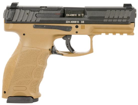 Picture of Hk 81000608 Vp9b Full Size 9Mm Luger 17+1 4.09" Polygonal Rifled Barrel, Flat Dark Earth Cerakote Night Sights/Optic Ready/Serrated Slide, Flat Dark Earth Polymer Frame W/Picatinny Rail, Ambidextrous