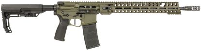 Picture of Patriot Ordnance Factory Renegade + 5.56X45mm Nato 30+1 16.50", Od Green Anodized Rec, Ambi Controls, 3-Port Muzzle Brake, 14.50" M-Lok Handgaurd, Black Mft Minimalist Stock & Engage Grip 