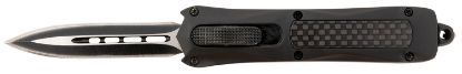 Picture of Steel River Knives Ma163bd Spartan Mini 2.70" Otf Dagger Plain Black/Silver 440C Ss Blade/ Black W/Carbon Fiber Inlay Aluminum Zinc Alloy Handle 