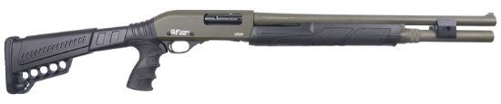 Picture of Gforce Arms Gf2p12 Gf2p 12 Gauge Pump 3" Chamber 7+1 20" Fixed Cylinder Bore, Od Green Barrel/Rec, Black Furniture, 5Rd Shell Carrier Stock, Rubber Pistol Grip, Blade Sight, 3Rd Shell Holder On Rec 