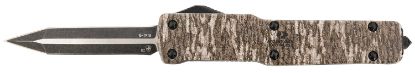 Picture of Templar Knife Mamob121 Mossy Oak Lightweight Slim 3.16" Otf Dagger Plain Black Oxide Stonewashed Powder Coated D2 Steel Blade/ 4.93" Mossy Oak Bottomland Aged Aluminum Handle 