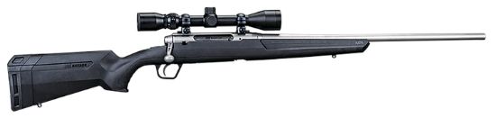 Picture of Savage Arms 58125 Axis Xp 400 Legend 4+1 20" Matte Stainless Button-Rifled Barrel, Matte Stainless Steel Drilled & Tapped Receiver, Matte Black Fixed Synthetic Stock, Weaver 3-9X40mm Scope 