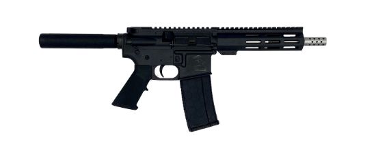 Picture of Great Lakes Firearms Gl15223sspblk Ar-15 Pistol 223 Wylde 30+1 7.50" Stainless Barrel, Black, 7" M-Lok Handguard, Buffer Tube (No Brace), A2 Grip 