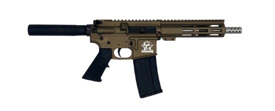 Picture of Great Lakes Firearms Gl15223sspbrz Ar-15 Pistol 223 Wylde 30+1 7.50" Stainless Barrel, Bronze Rec, 7" M-Lok Handguard, Buffer Tube (No Brace), Black A2 Grip 