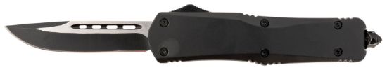 Picture of Steel River Knives T624bdp Spartan 3.75" Drop Point Black/Silver 440C Ss Blade 5.5" Black Aluminum Zinc Alloy Handle 