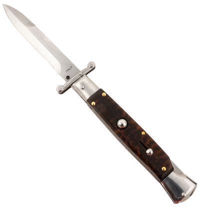 Picture of Steel River Knives Sgswp Spartan 3.9" Italian Bayonet Polished Blade 5.1" Snakewood Handle Side Open 