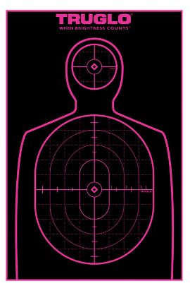 Picture of Truglo Tgtg13a12bb Tru-See Handgun Diagnostic Black/Pink Self-Adhesive Heavy Paper Universal Pink 12 Pack 