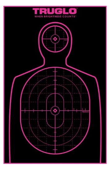 Picture of Truglo Tgtg13a12bb Tru-See Handgun Diagnostic Black/Pink Self-Adhesive Heavy Paper Universal Pink 12 Pack 