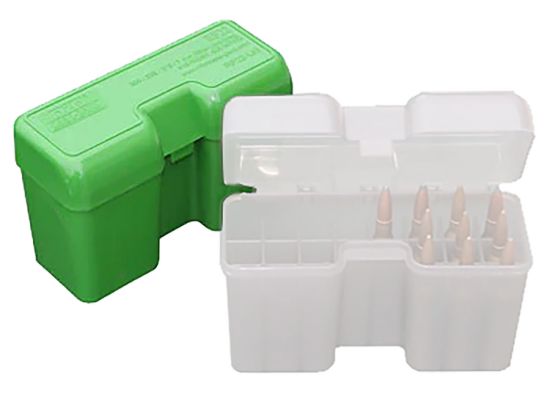 Picture of Mtm Case-Gard Rf22sm10 Ammo Box Flip-Top 338 Cal Green Polypropylene 22Rd 