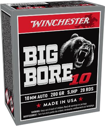 Picture of Winchester Ammo X10mmbb Big Bore 10Mm Auto 200 Gr Semi Jacketed Hollow Point 20 Per Box/ 10 Case 