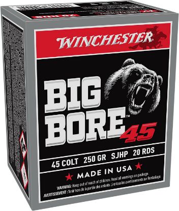 Picture of Winchester Ammo X45cbb Big Bore 45 Colt 250 Gr Semi Jacketed Hollow Point 20 Per Box/ 10 Case 