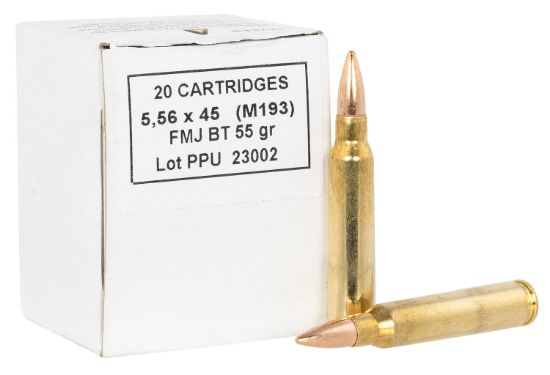 Picture of Ppu Pprm556b Metric Rifle 5.56X45mm Nato 55 Gr Full Metal Jacket Boat Tail 1000 Per Box/ 1 Case 