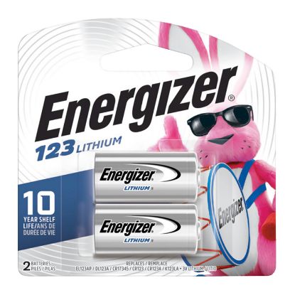 Picture of Energizer El123apb2 123 Lithium Battery Silver 3.0 Volts, Qty (24) 2 Pk 