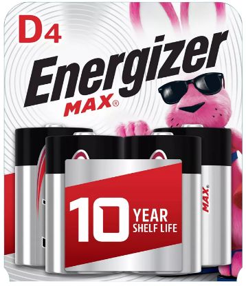 Picture of Energizer E95bp4 Max D Batteries Black & Silver Alkaline 1.5 Volt, Qty (12) 4 Pack 