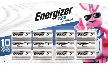 Picture of Energizer El123bp12 123 Lithium Battery Silver 3.0 Volt 1,500 Mah Qty (24) 12 Pack 