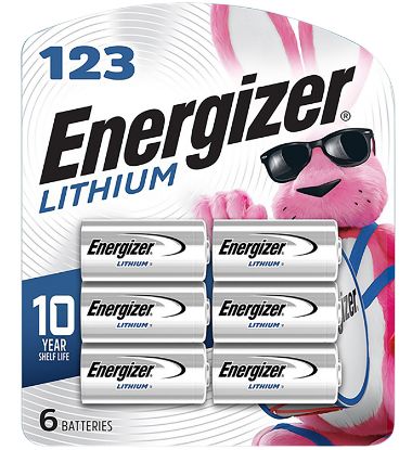 Picture of Energizer El123bp6 123 Lithium Battery Silver 3.0 Volt 1,500 Mah Qty (24) 6 Pack 