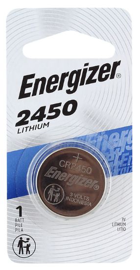 Picture of Energizer Ecr2450 2450 Battery Silver Lithium Coin 3.0 Volts, 620 Mah Qty (72) Single Pack 