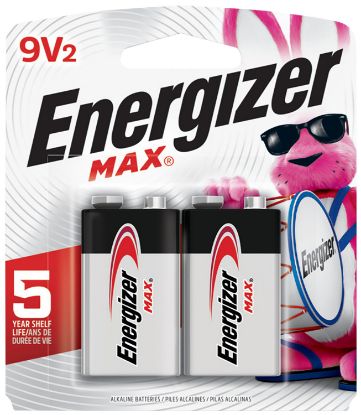 Picture of Energizer 522Bp2 Max 9V Battery Alkaline 9.0 Volts, Qty (24) 2 Pk 