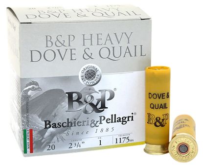 Picture of B&P 20Bd8 Heavy Dove & Quail 20 Gauge 2.75" 1 Oz 8 Shot 25 Per Box/ 10 Case 