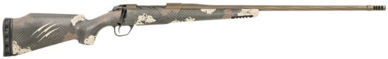 Picture of Fierce Firearms Frg7prc24mm Twisted Rage Full Size 7Mm Rem 3+1 24" Midnight Bronze Cerakote Fluted Threaded Barrel & Receiver, Trophy Camo C3 Carbon Rage W/Pic Rail Carbon Fiber Stock 