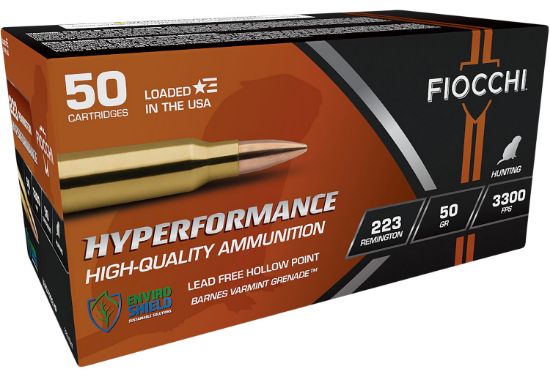 Picture of Fiocchi 223Vgnt Hyperformance 223 Rem 50 Gr Barnes Varmint Grenade 50 Per Box/ 10 Case 