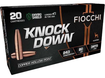 Picture of Fiocchi 243Cha Knock Down Enviro Shield 243 Win 80 Gr Hollow Point 20 Per Box/ 10 Case 