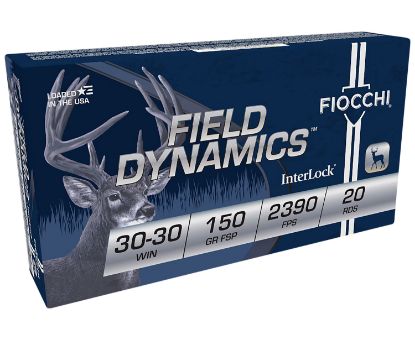 Picture of Fiocchi 3030B Field Dynamics Interlock 30-30 Win 150 Gr Flat Soft Point 20 Per Box/ 10 Case 