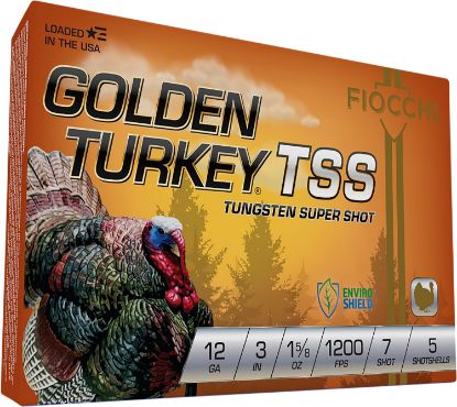 Picture of Fiocchi 123Tss7 Golden Turkey Tss 12 Gauge 3" 1 5/8 Oz 7 Shot 5 Per Box/ 10 Case 