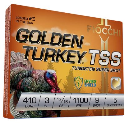 Picture of Fiocchi 410Tss9 Golden Turkey Tss 410 Gauge 3" 13/16 Oz 9 Shot 5 Per Box/ 10 Case 