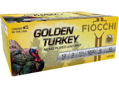 Picture of Fiocchi 123Trkc6 Golden Turkey 12 Gauge 3" 1 3/4 Oz 6 Shot 10 Per Box/ 10 Case 