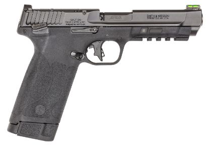 Picture of Smith & Wesson 13433 M&P 22 Magnum 22 Wmr 30+1 (2) 4.35" Tempo Barrel System, Black, Polymer Frame With Pic. Rail, Optic Cut Slide, Fiber Optic Sight, Flat Faced Trigger, Ambi Controls 