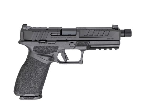 Picture of Springfield Armory Ect9459b3d Echelon 9Mm Luger 17+1/20+1 5.28" Threaded Barrel, Black, Optic Cut Serrated Slide, Polymer Frame With Pic. Rail, Interchangeable Backstrap Grip, 3-Dot Tritium Sights 