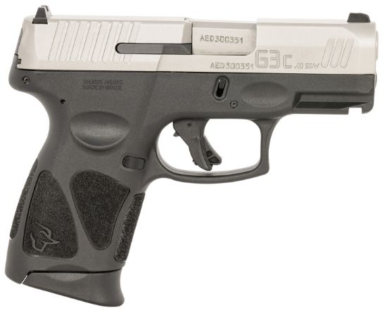 Picture of Taurus 1G3c4039 G3c Compact Frame 40 S&W 10+1 3.26" Matte Stainless Steel Barrel, Serrated Stainless Steel Slide, Black Polymer Frame W/Picatinny Rail, Black Polymer Grip 