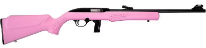 Picture of Rossi Rs22l1811p Rs22 Full Size 22 Lr 10+1 18" Matte Black Steel Barrel, Matte Black Grooved Aluminum Receiver, Pink Synthetic Fixed Stock 