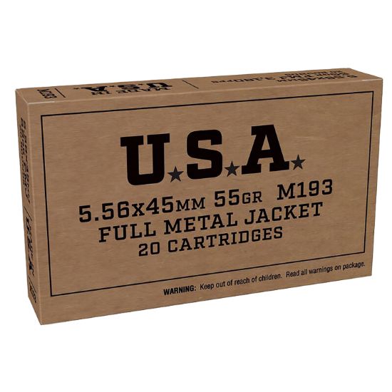 Picture of Winchester Ammo Sgm193kw Usa 5.56X45mm Nato 55 Gr Full Metal Jacket 20 Per Box/ 50 Case 