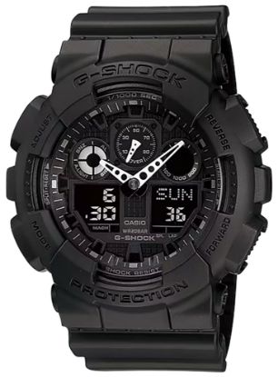 Picture of G-Shock/Vlc Distribution Ga1001a1 G-Shock Tactical Xl 52Mm Keep Time Black Features Stopwatch/Speedometer 